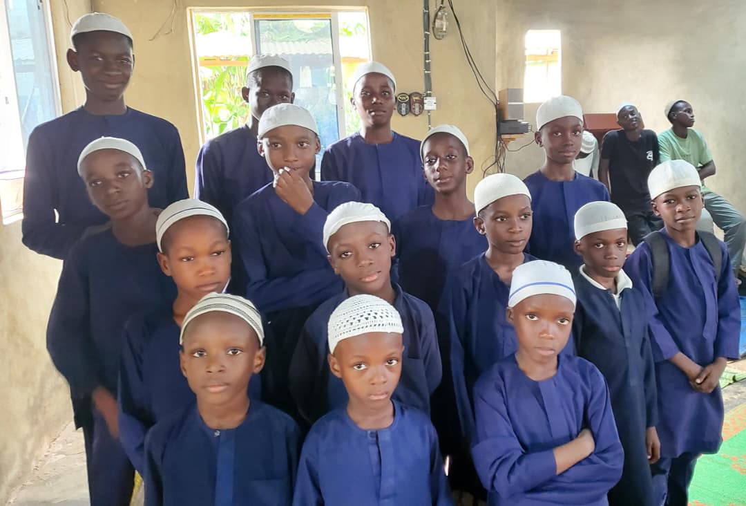 Students receiving awards and recognition